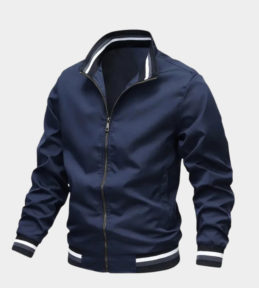Men's Bomber Jacket | Full-Zip Closure | Ribbed Cuffs | Roomy Layering Fit