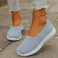 Women's Knit Slip-On Sneakers | Breathable Knit Upper | Platform Sole | Lightweight Everyday Wear