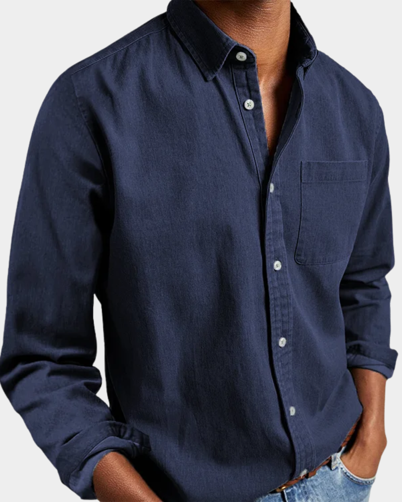 Men's Premium Comfort Shirt | Button-Front Placket | Flattering Fit for All-Day Comfort