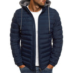 Men's Lightweight Puffer Jacket | Quilted Design | Hood with Soft Lining