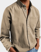 Men's Premium Comfort Shirt | Button-Front Placket | Flattering Fit for All-Day Comfort