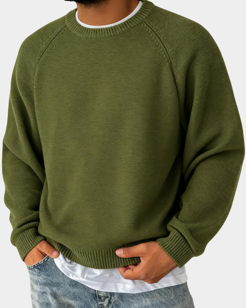 Men's Crew Neck Sweater | Relaxed Fit | Lightweight All-Season Comfort