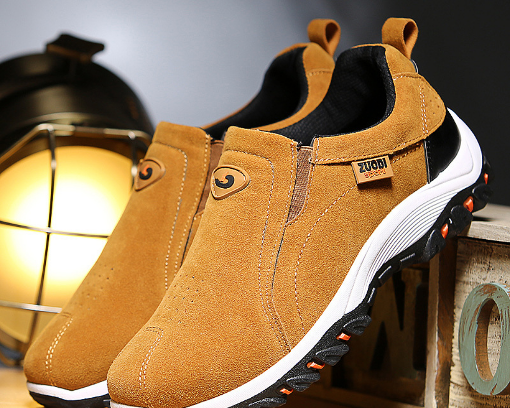 Men's Slip-On Sneakers | Cushioned Comfort Sole | Non-Slip Grip Outsole