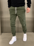 Men's Slim Fit Cargo Pants | Deep Tactical Pockets | Seamless Construction