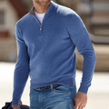 Men's Half-Zip Pullover Sweater | Mock-Neck Collar | Comfortable Everyday Fit