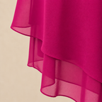 Women's Two-Piece Pant Set | Layered Draped Top | Wide-Leg Pants | Sheer Flowing Overlay