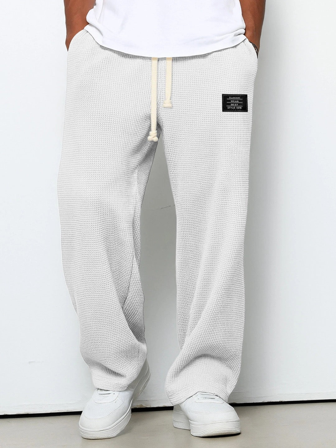 Men's Wide-Leg Pants | Adjustable Drawstring Waist | Deep Pockets | Relaxed Fit