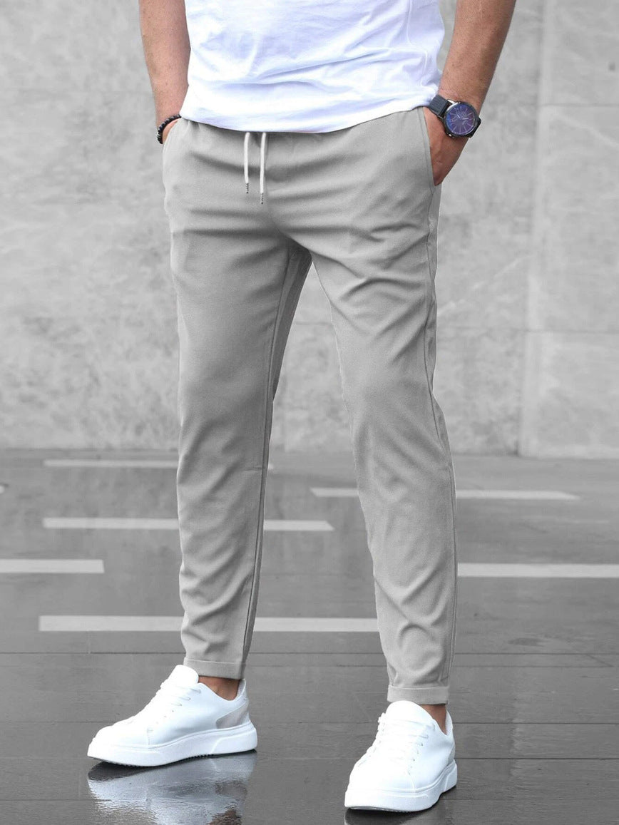 Men's Premium Comfort Pants | Drawstring Waist | Ankle-Length Tapered Leg for All-Day Wear