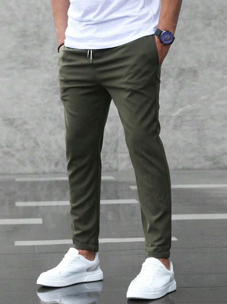 Men's Premium Comfort Pants | Drawstring Waist | Ankle-Length Tapered Leg for All-Day Wear