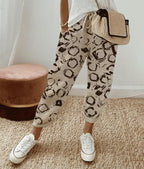 Women's Drawstring Tapered Pants | Cropped Ankle Length | Relaxed Fit | Easy Pull-On Style