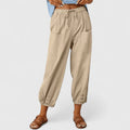 Women's Utility Jogger Pants | Adjustable Button Ankle Cuffs | Deep Pockets | Drawstring Waist