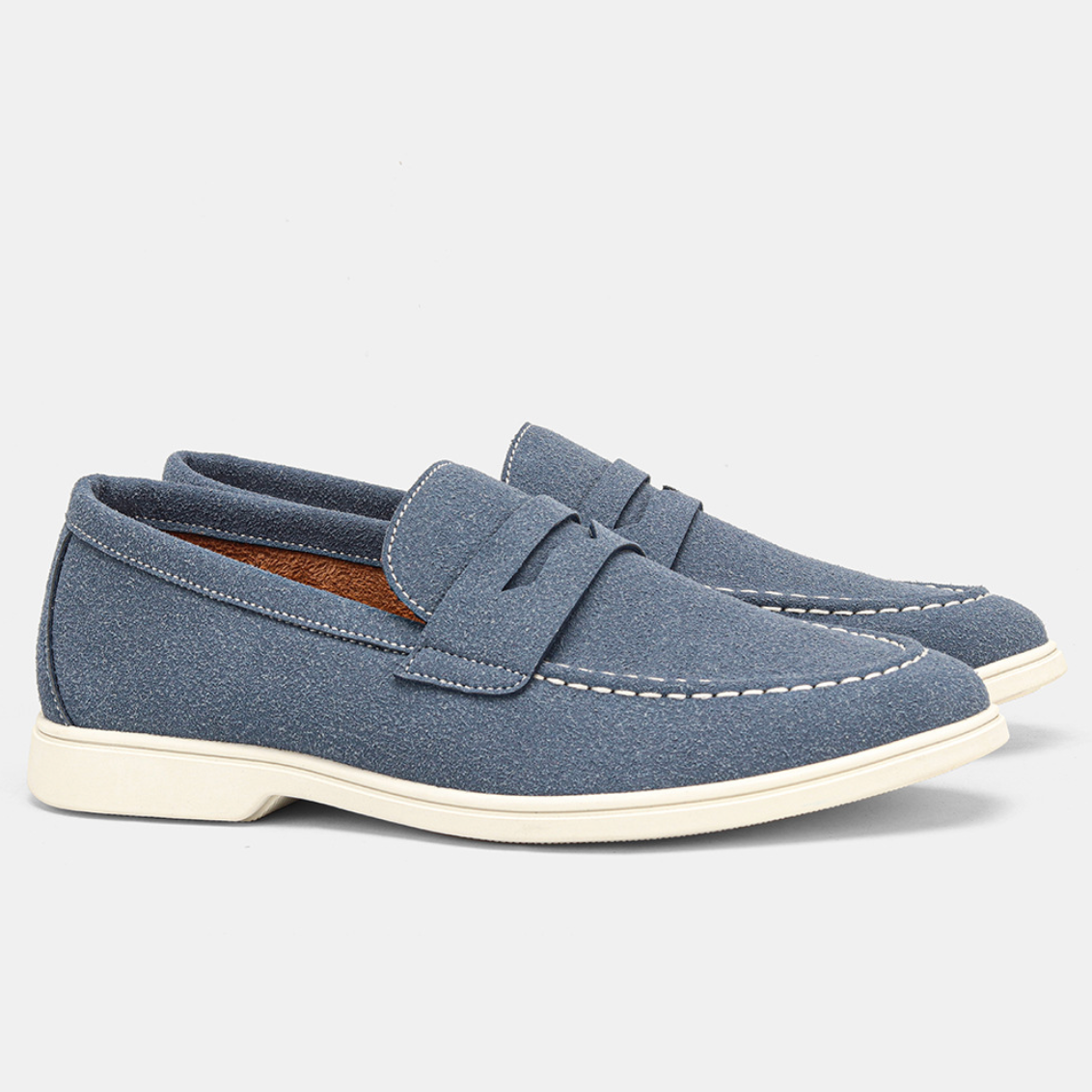 Men's Slip-On Loafers | Round Toe Design | Cushioned Sole for All-Day Comfort