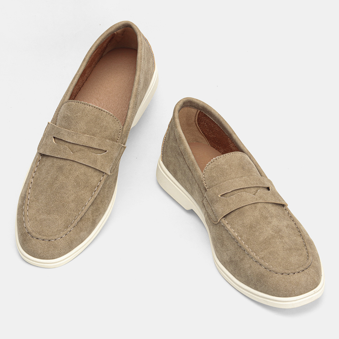 Men's Slip-On Loafers | Round Toe Design | Cushioned Sole for All-Day Comfort