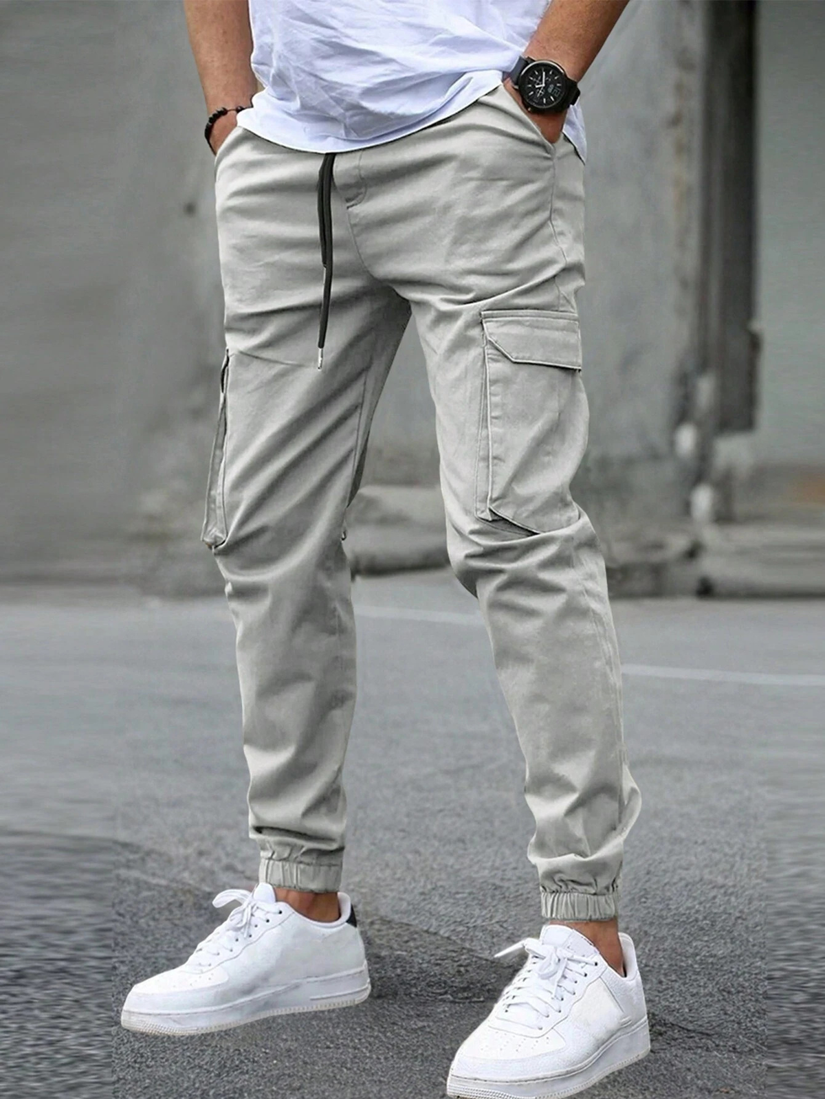 Men's Slim Fit Jogger Pants | Stretch Waistband | Tapered Ankle Cuff Design