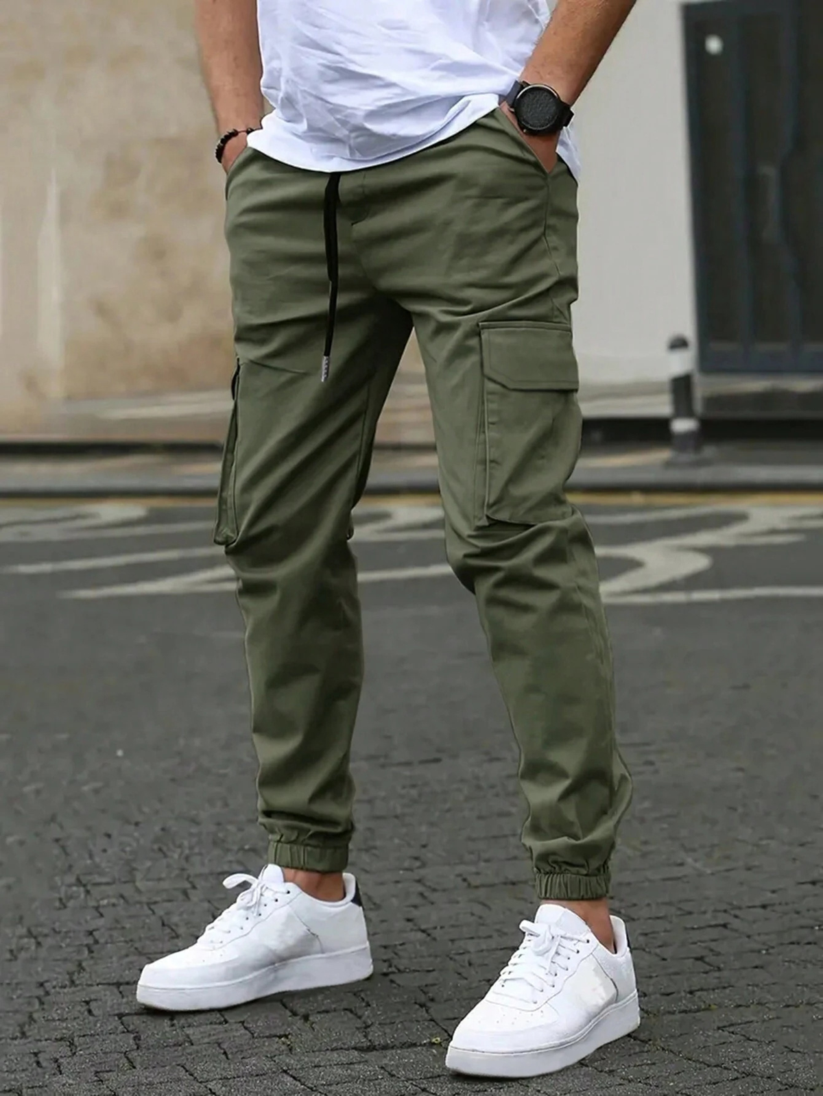 Men's Slim Fit Jogger Pants | Stretch Waistband | Tapered Ankle Cuff Design