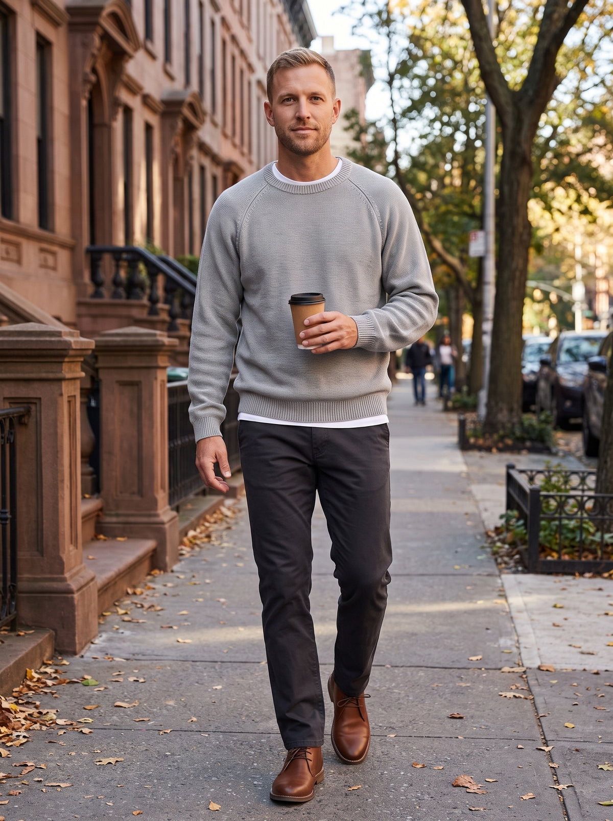Men's Crew Neck Sweater | Relaxed Fit | Lightweight All-Season Comfort