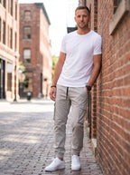 Men's Slim Fit Jogger Pants | Stretch Waistband | Tapered Ankle Cuff Design