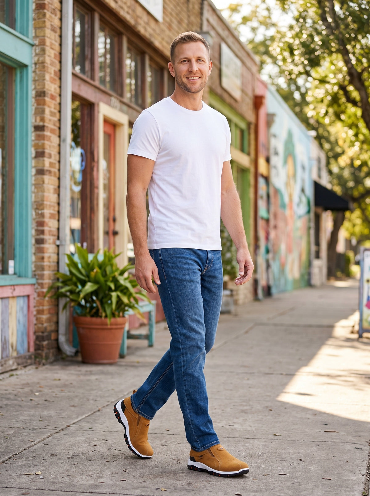 Men's Slip-On Sneakers | Cushioned Comfort Sole | Non-Slip Grip Outsole