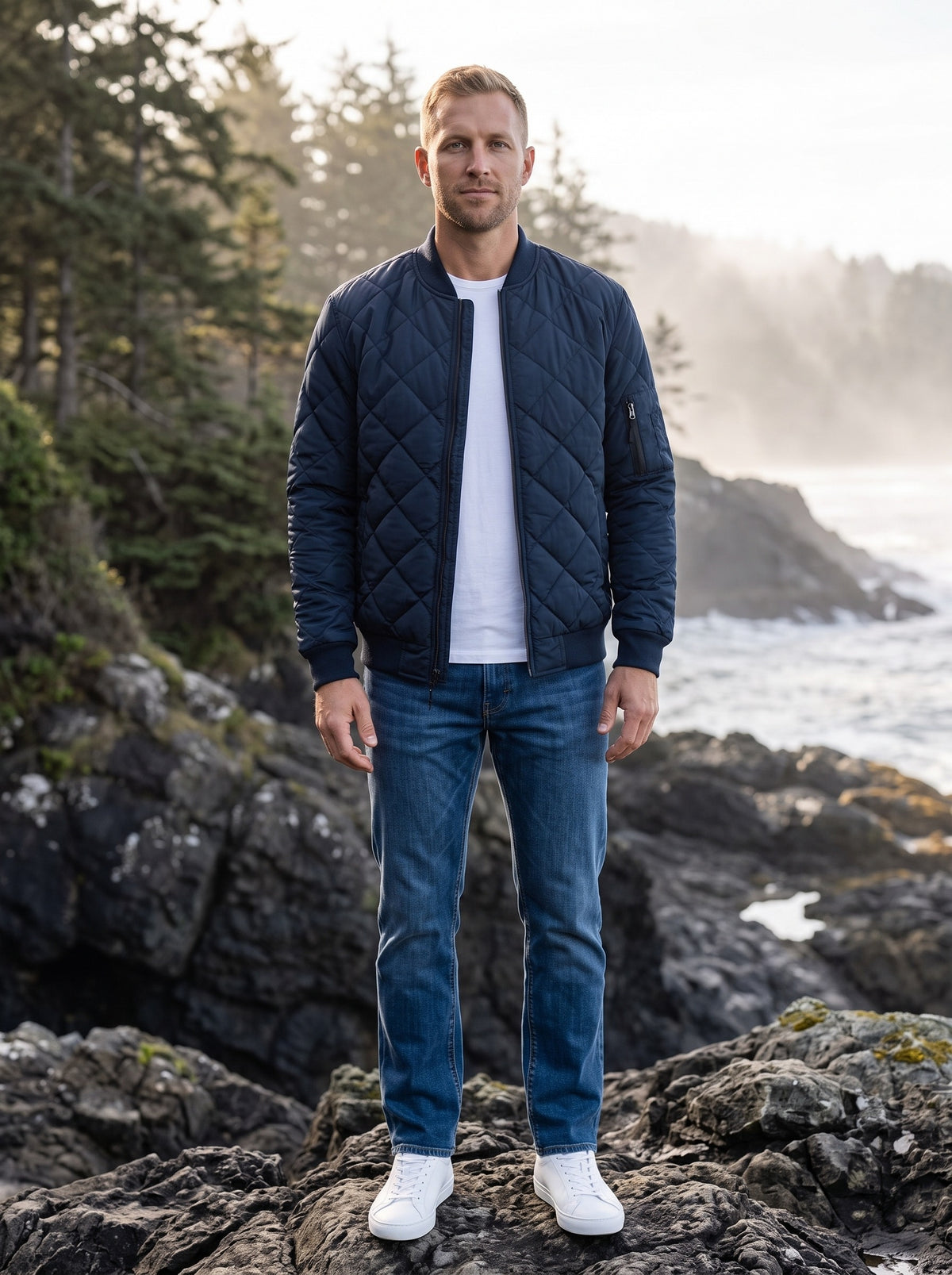 Men's Spring Layering Jacket | Roomy Practical Pockets | Lightweight and Breathable