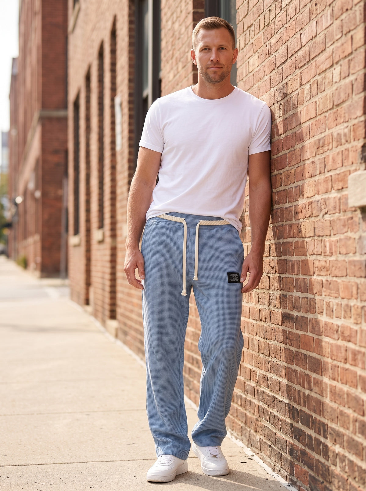 Men's Wide-Leg Pants | Adjustable Drawstring Waist | Deep Pockets | Relaxed Fit