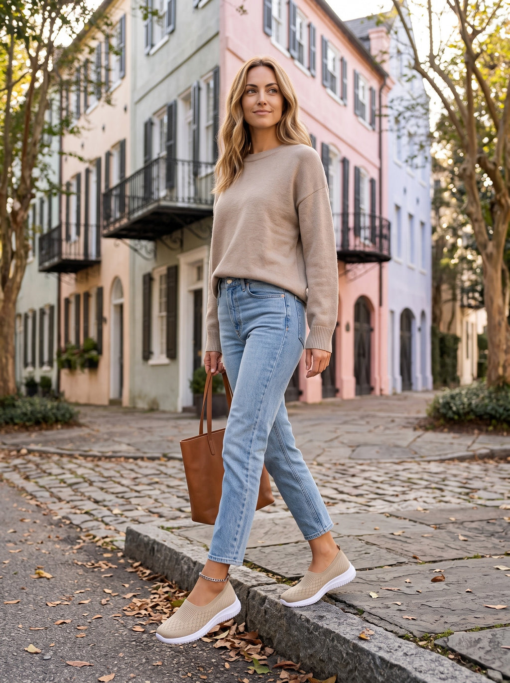 Women's Knit Slip-On Sneakers | Breathable Knit Upper | Platform Sole | Lightweight Everyday Wear