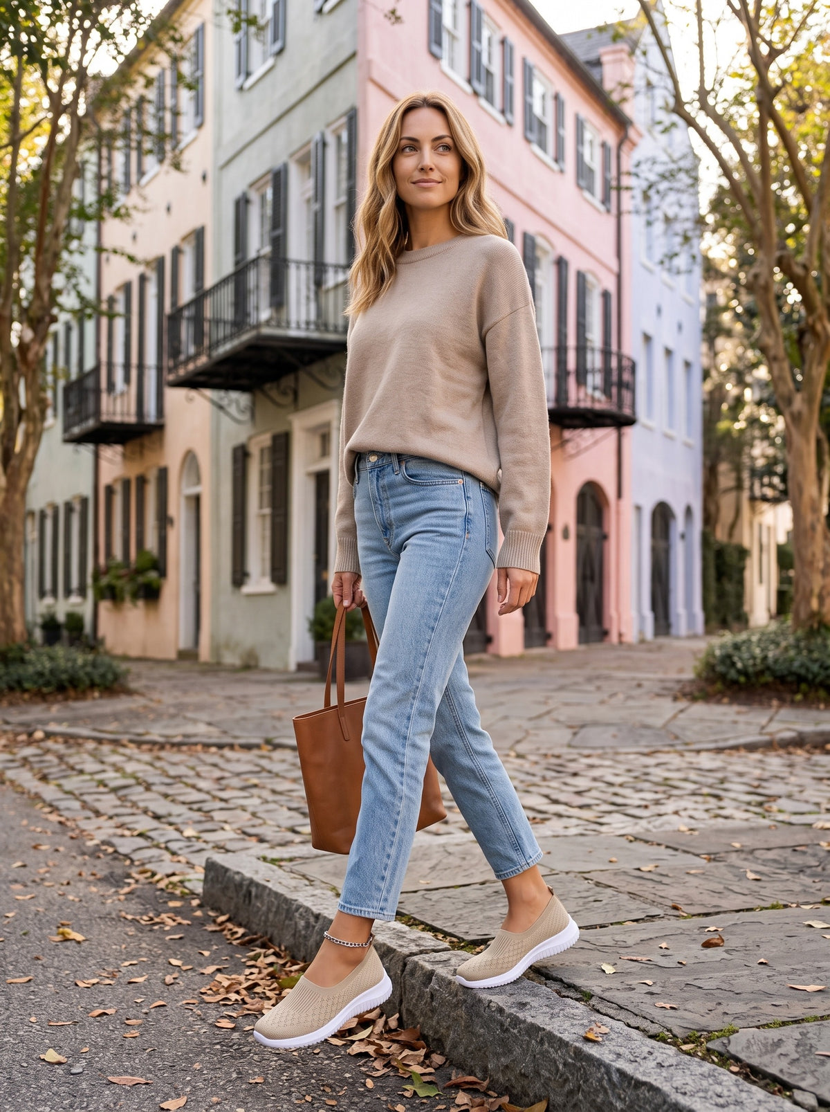 Women's Knit Slip-On Sneakers | Breathable Knit Upper | Platform Sole | Lightweight Everyday Wear