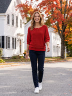 Women's Soft Textured-Knit Pullover | Round Neckline | Relaxed Everyday Fit | Easy Layering